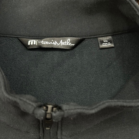 Travis Mathew Quarter Zip Pullover Mens XXL Heather Gray Black Long Sleeve Golf - Picture 3 of 13